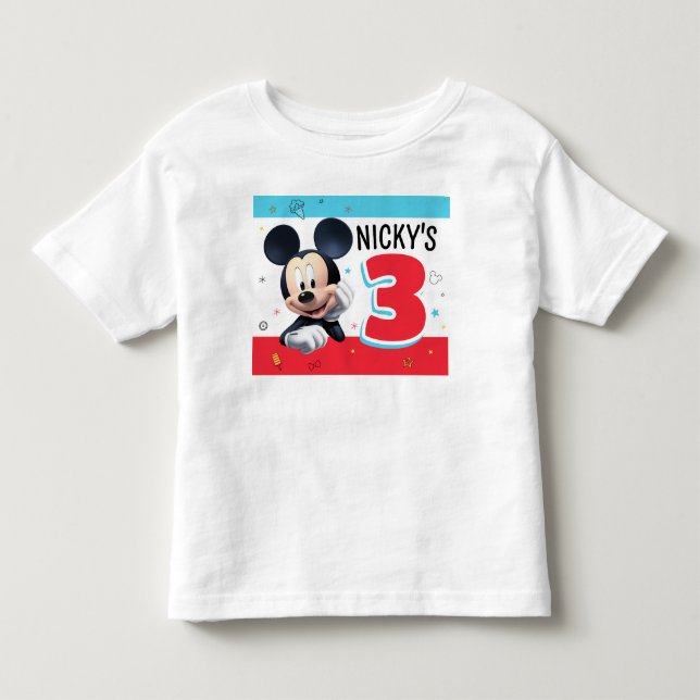 Mickey's Roliga Födelsedagskollektion Anpassad TEE (Framsida)