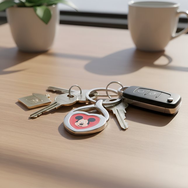 Micky Keychain Twisted Heart Silverfärgad Nyckelring (Skapare uppladdad)