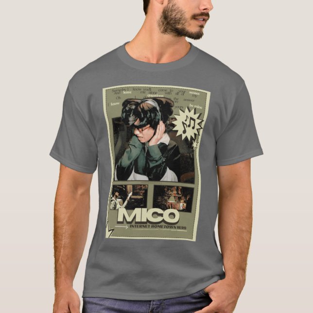 MICO internet hemstad heroaffisch vänner T Shirt (Framsida)