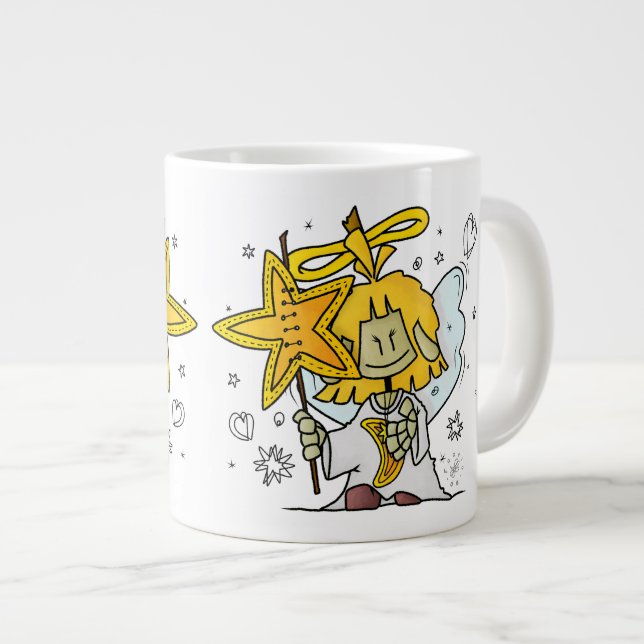 Micol - der fröhliche Sternenengel Lendenkissen Jumbo Mugg (Framsida höger)
