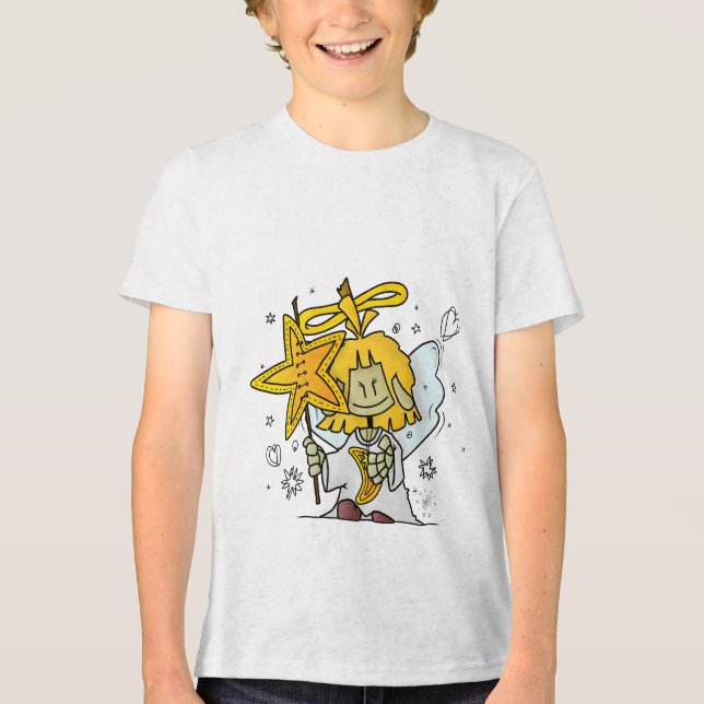 Micol - der fröhliche Sternenengel T Shirt (Framsida)
