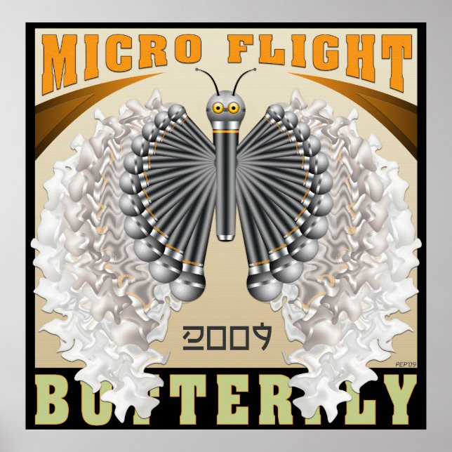 Micro Flight Butterfly Poster (Framsidan)
