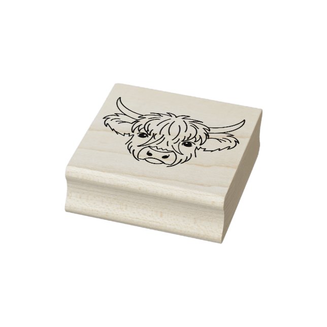 Micro Mini Highland Cow Stamp Stämpel (Stämpel)
