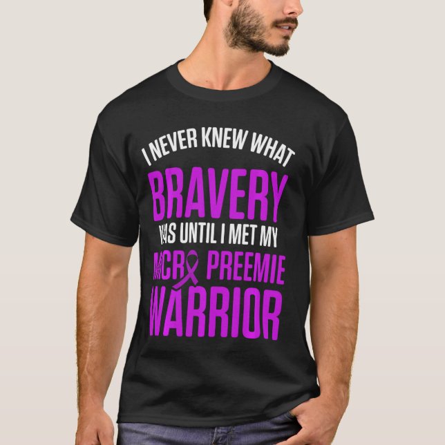 Micro Preemie Nicu Knew Prematura Birth T Shirt (Framsida)