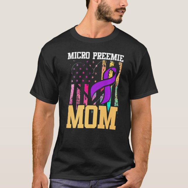 Micro Preemie NICU New mamma Inspires Prematur Bir T Shirt (Framsida)
