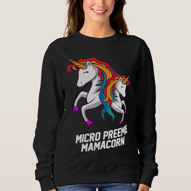 Micro Preemie NICU New Mom Unicorn Premature Birth T Shirt (Framsida)