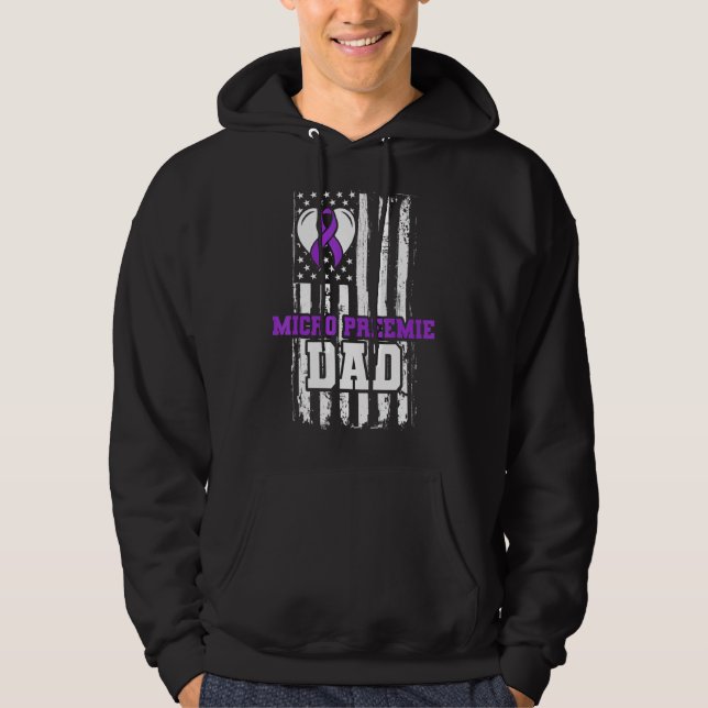 Micro Preemie Nicu New Pappa lyckades med förtidig Hoodie (Framsida)