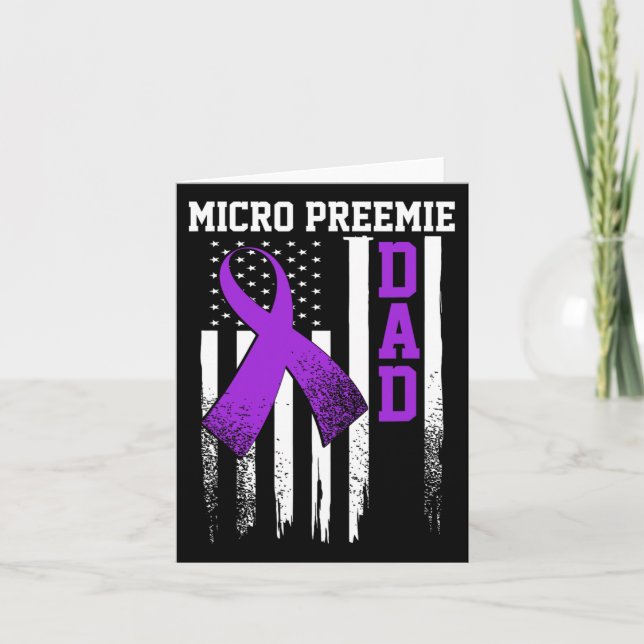 Micro Preemie Nicu Ny Pappa Hälsosam För tidig Föd Kort (Framsida)