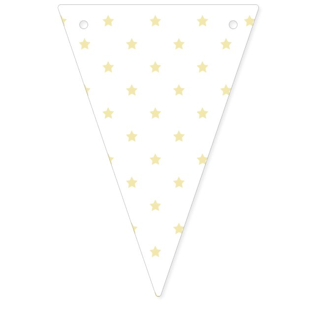 Micro Stars Butter Yellow - White Vimplar (Första flaggan)