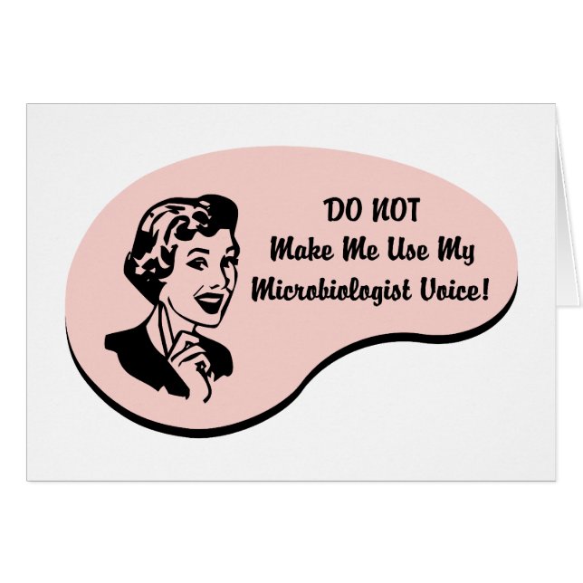 Microbiologisten uttrycker hälsningskort (Framsidan Horizontal)