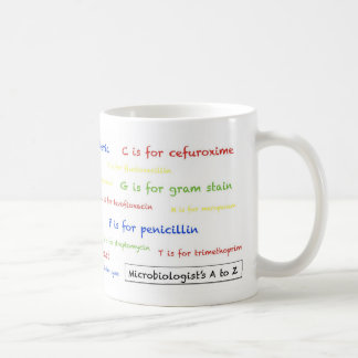 Microbiologists a- till z-mugg - vit kaffemugg