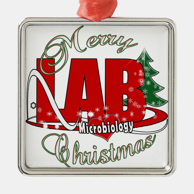 MICROBIOLOGY CHRISTMAS MEDICAL LABORATORY TECH JULGRANSPRYDNAD METALL (Framsidan)