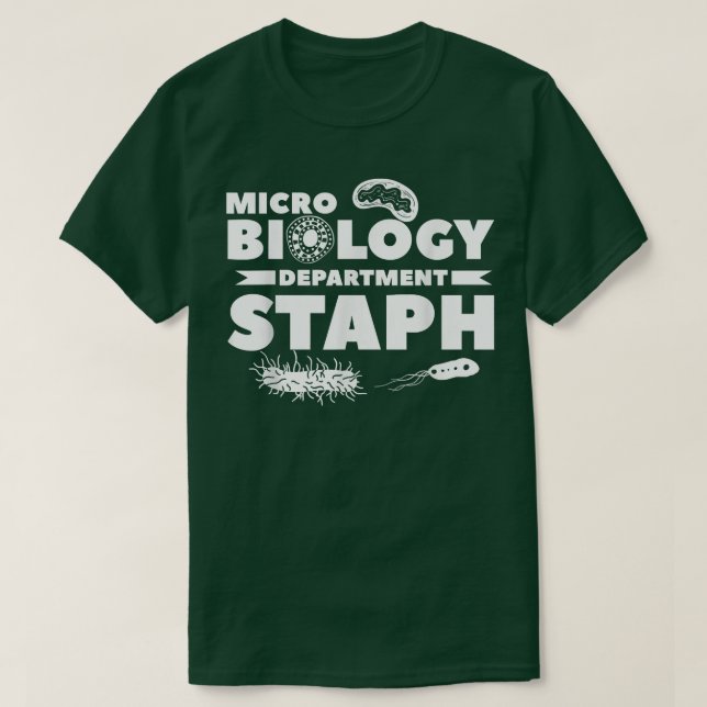 Microbiology Department Staph Science Biolog T Shirt (Design framsida)