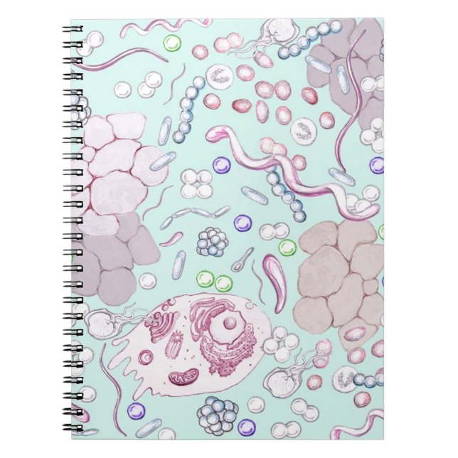 Microbiology i blått anteckningsbok (Framsidan)