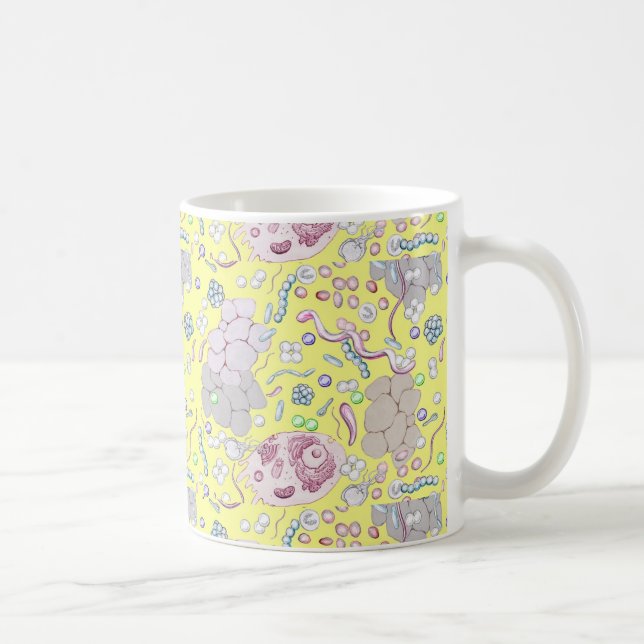 Microbiology i gult kaffemugg (Höger)