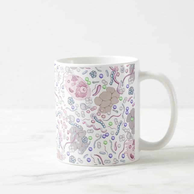 Microbiologymönster Kaffemugg (Höger)
