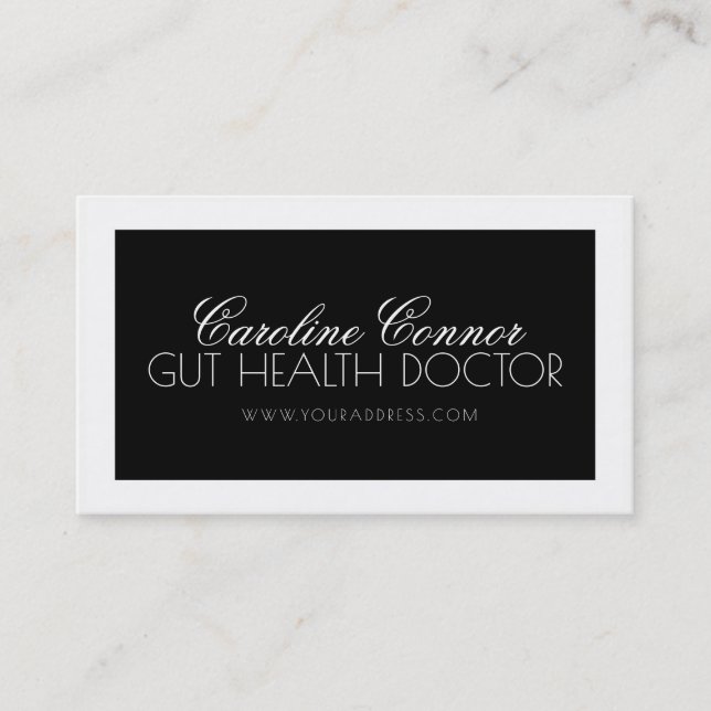 Microbiota Research Scientist Black White Fold Visitkort (Framsida)