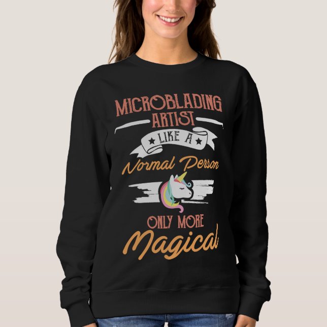 Microblading Artist Magical Eyebrow Esthetician T Shirt (Framsida)