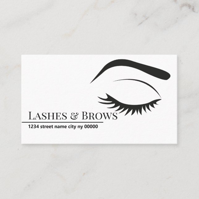 Microblading Brows & Lashes, Ögonfransförlängning Visitkort (Framsida)