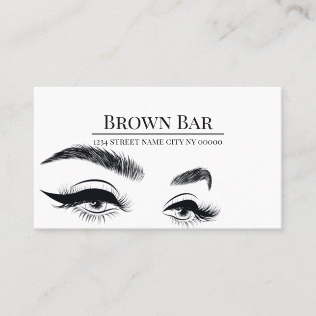 Microblading Brows & Lashes, Ögonfransförlängning Visitkort (Framsida)