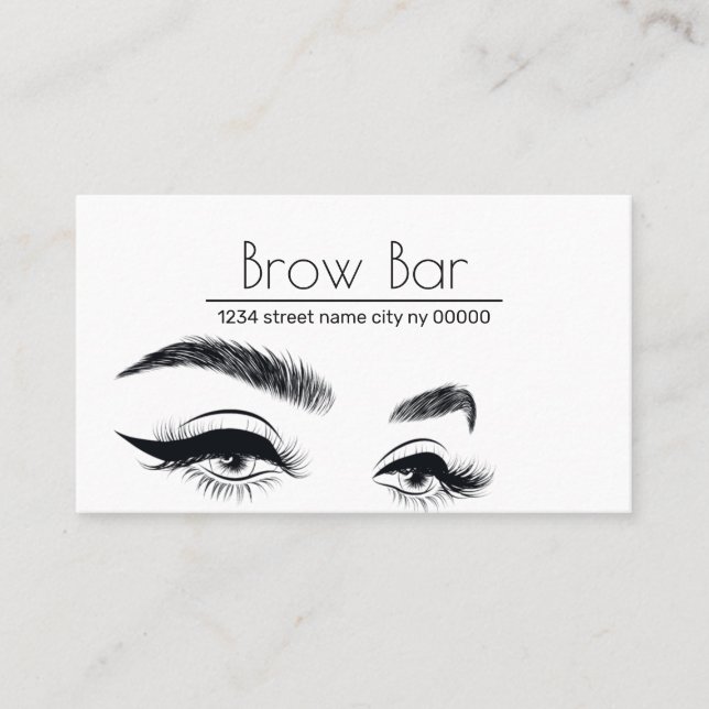 Microblading Brows & Lashes, Ögonfransförlängning  Visitkort (Framsida)