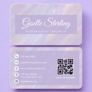 Microblading Iridescent QR-kod Professionell Visitkort