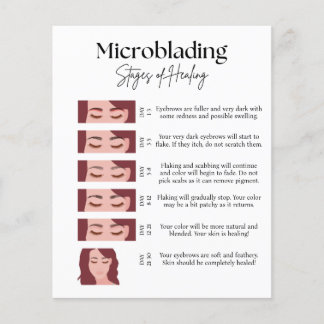 Microblading Läkningskort – Dubbelsidigt
