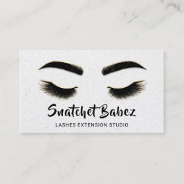 Microblading Makeup Eyelash Studio Logotyp QR Gråt Visitkort