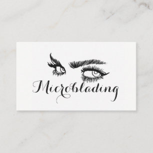 Microblading, Ögonbryn, Tatuering, Permanent Makeu Visitkort