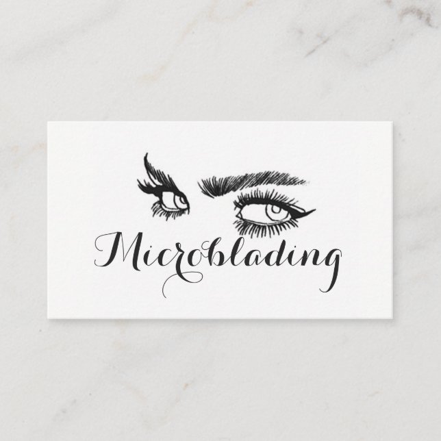 Microblading, Ögonbryn, Tatuering, Permanent Makeu Visitkort (Framsida)