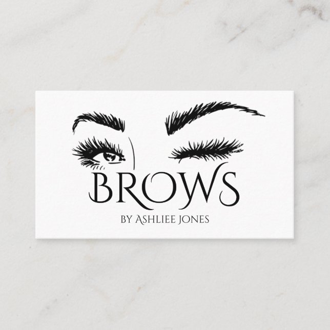 Microblading, Ögonbryn, Tatuering, Permanent Makeu Visitkort (Framsida)