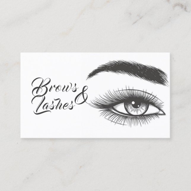 Microblading, Ögonbryn, Wimper, Permanent Makeup Visitkort (Framsida)