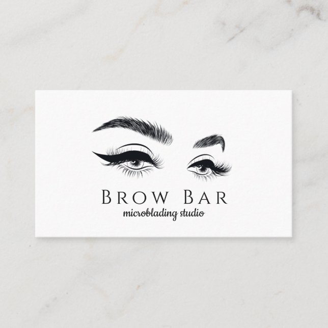 Microblading & Ögonfransförlängning Visitkort (Framsida)