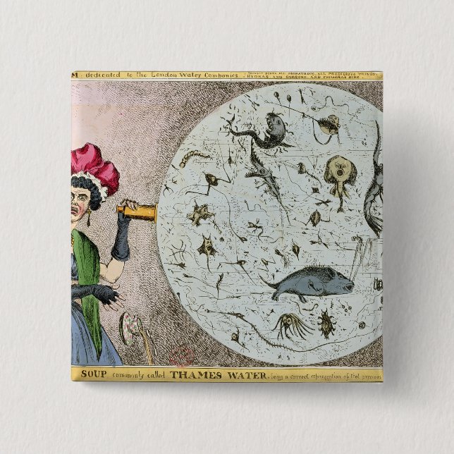 Microcosm som är hängiven till det London vatten Knapp (Framsida)