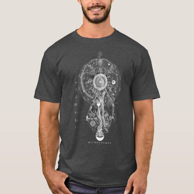 MICROCOSMOS GODHEAD  Occult Sacred Geometry T Shirt (Framsida)