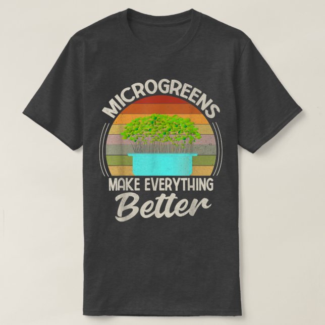 Microgreens Vegan Funny Microgreen Farmer Gardenin T Shirt (Design framsida)