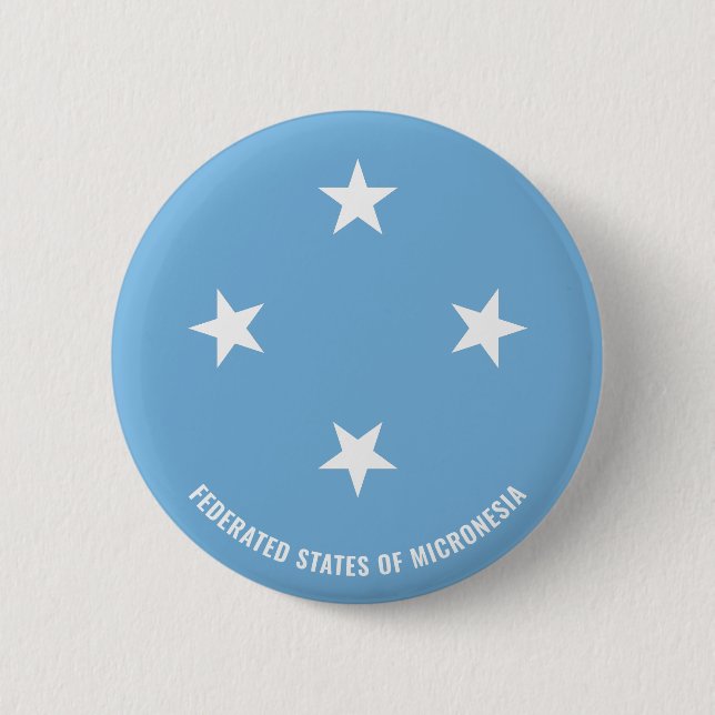 Micronesia Flagga Charming Patriotic Knapp (Framsida)