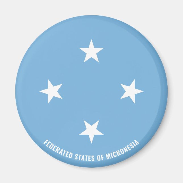 Micronesia Flagga Charming Patriotic Magnet (Framsidan)