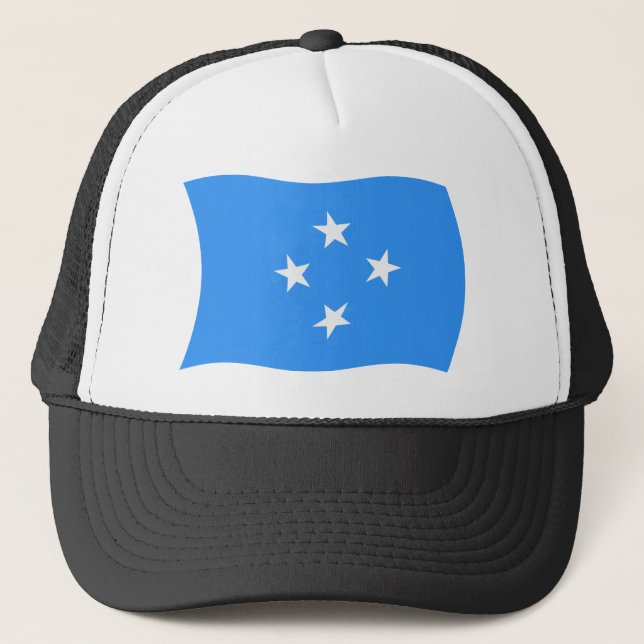 Micronesia Flagga Hat Truckerkeps (Framsida)