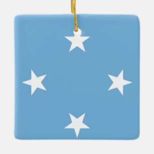 Micronesia Flagga Julgransprydnad Keramik