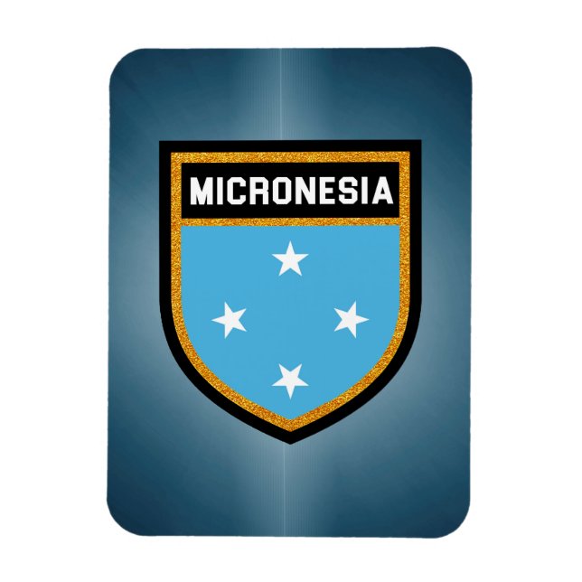 Micronesia Flagga Magnet (Vertikal)