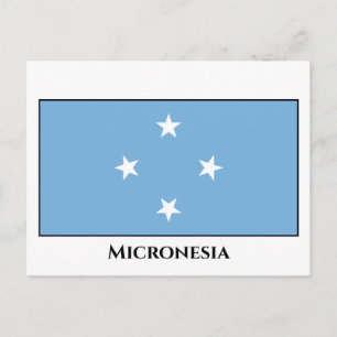 Micronesia Flagga Vykort