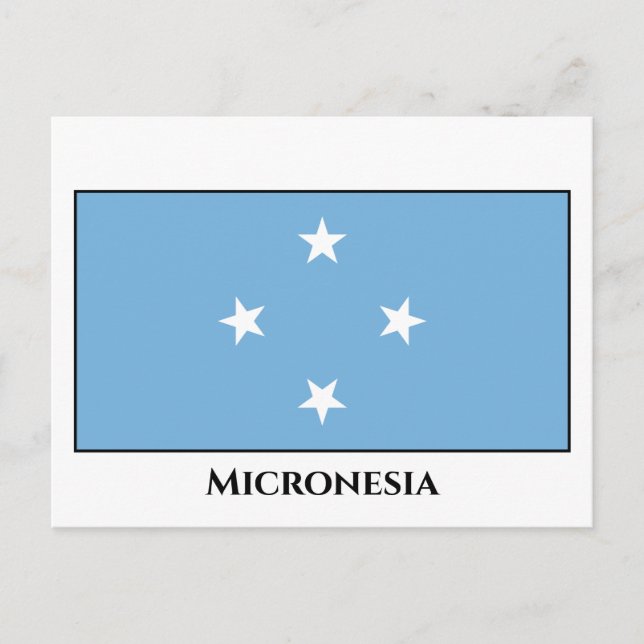 Micronesia Flagga Vykort (Framsida)