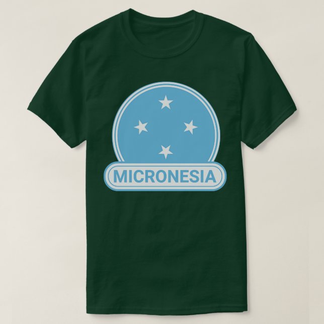 Micronesia Land Badge Micronesia Flagga T Shirt (Design framsida)