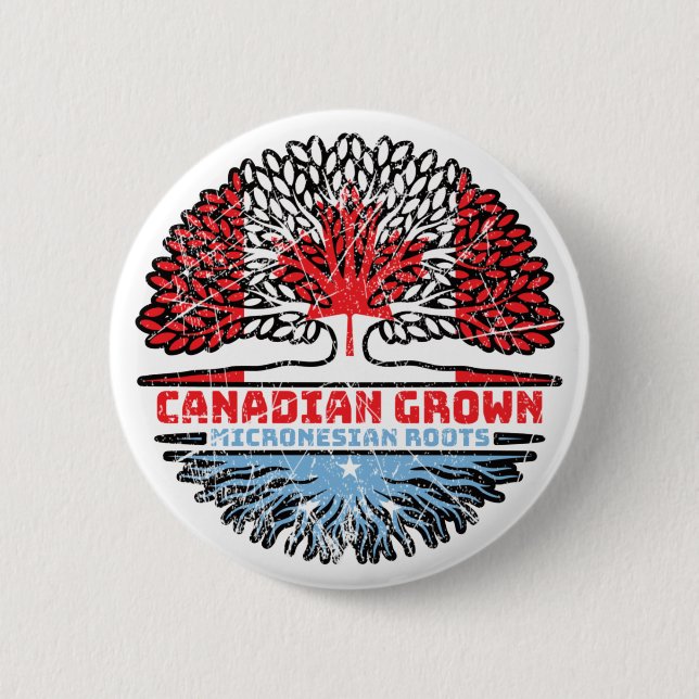 Micronesia Micronesian Canadian Träd Roots Knapp (Framsida)