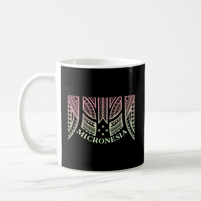 Micronesian Chuuk Yap Kosrae och Pohnpei Kaffemugg (Vänster)