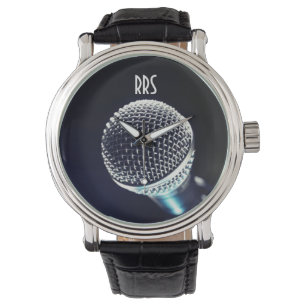 Microphone Personlig Monogram Singers Watch Armbandsur