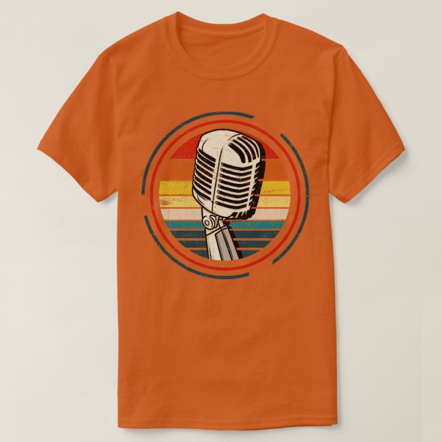 Microphone Retro Singer T Shirt (Design framsida)