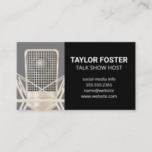 Microphone Singer Visa samtal Podcast Visitkort