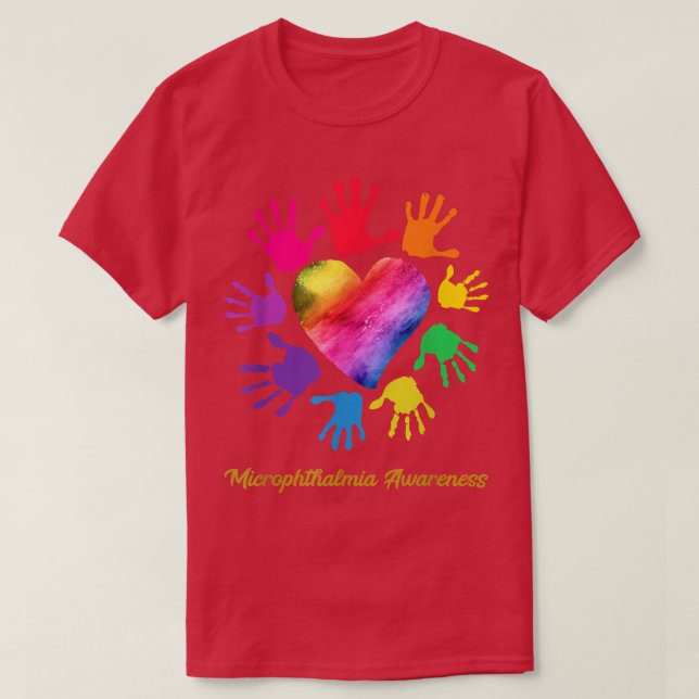 Microphthalmia Awareness Hands Microphthalmia Gift T Shirt (Design framsida)